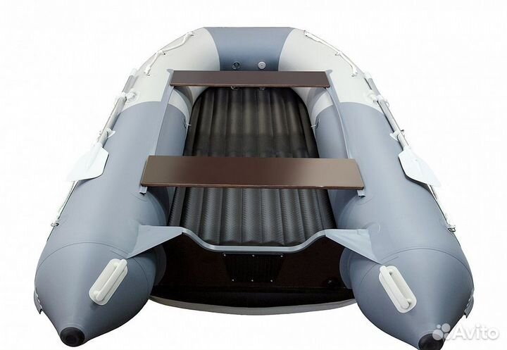 Надувная лодка gladiator E380S (серо-белая)