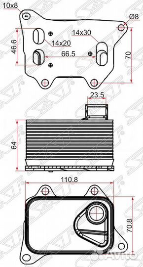 Радиатор масляный audi A1 10/A3 12/A4 07/A5