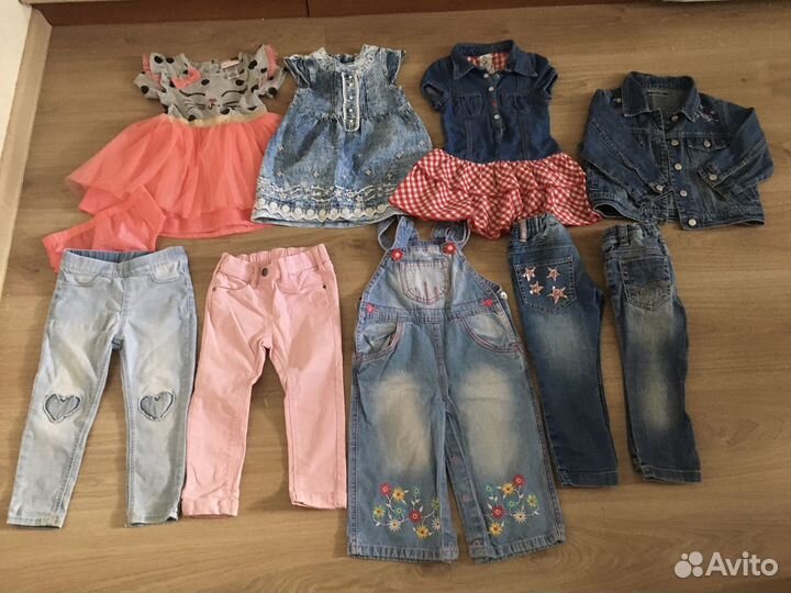 Пакет фирменных вещей на девочку 86-92 р