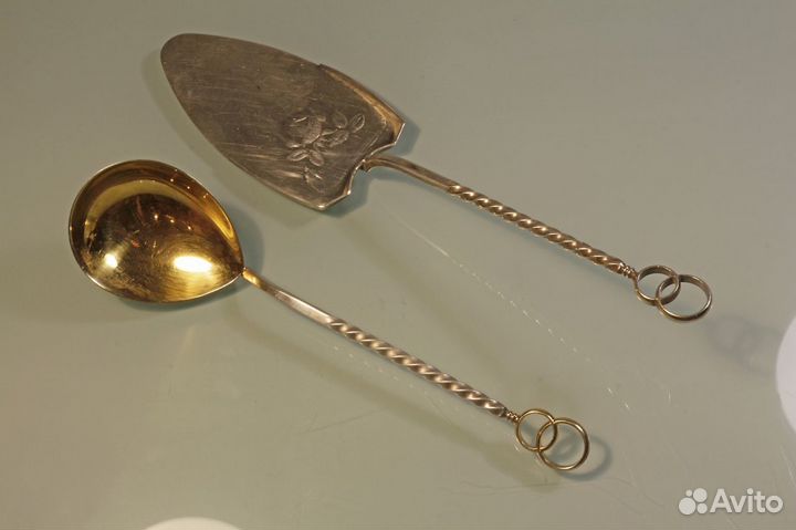 Лопатка для торта и ложка для салата, 70-е гг