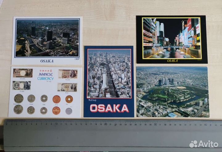 Открытки почтовые Япония, Осака, Токио