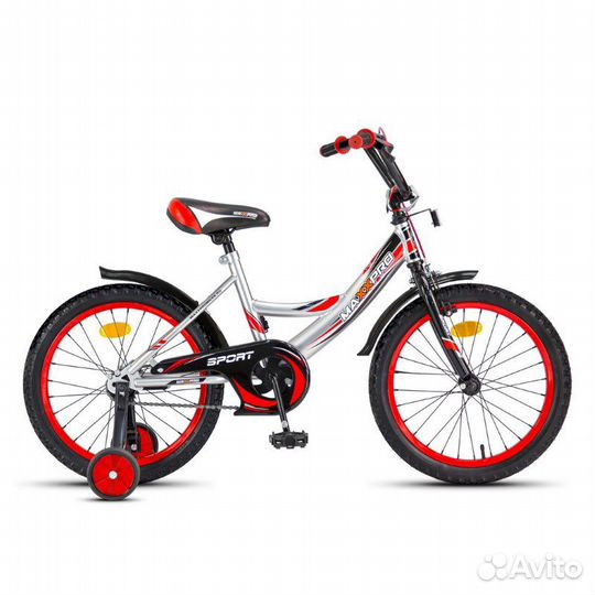 Велосипед sport-16-4 (серебристо-красный)