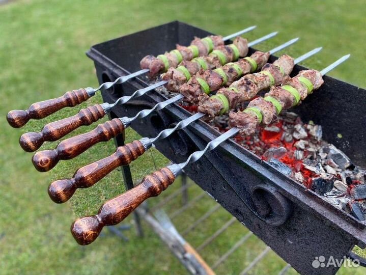 Шампура с деревянной ручкой,профессиональе шампура