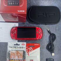 Sony PSP 3008 Red Slim(555 игр,Прошивка,Комплект)