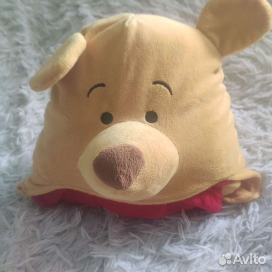 Детский плед с головой и перчатками Винни