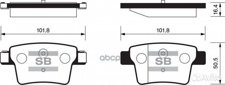 Колодки тормозные дисковые зад SP2095 Sangsin b