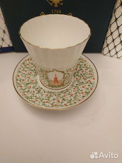 Кофейная пара. лфз. Костяной фарфор. Редкая