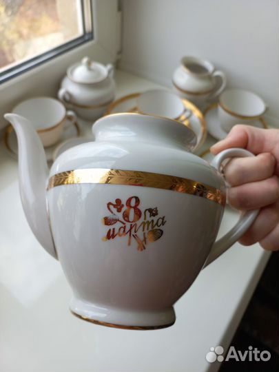 Чайный сервиз лфз золотой узор