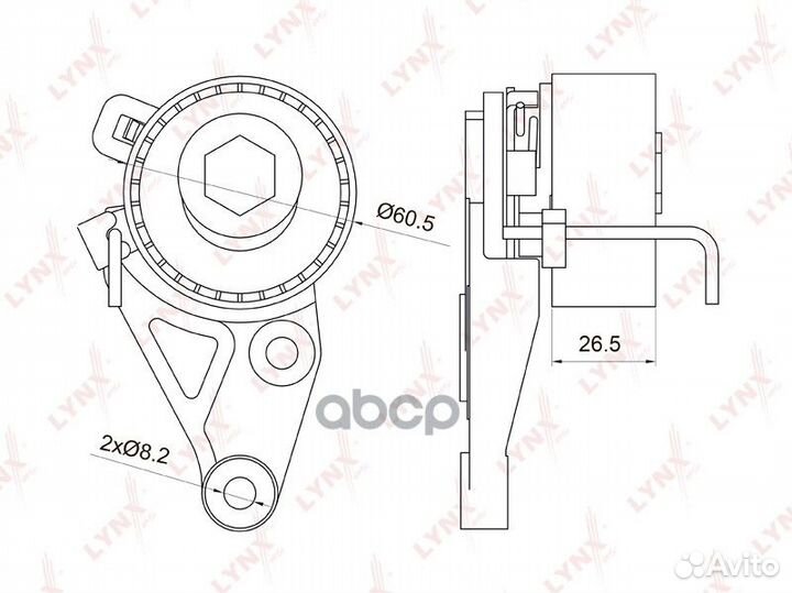Ролик натяжной ремня грм PB1075 lynxauto