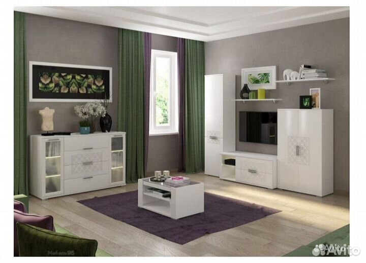 Гостиная Тиффани белая