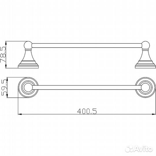 Полотенцедержатель Rav Slezak Morava MKA0701/40Z