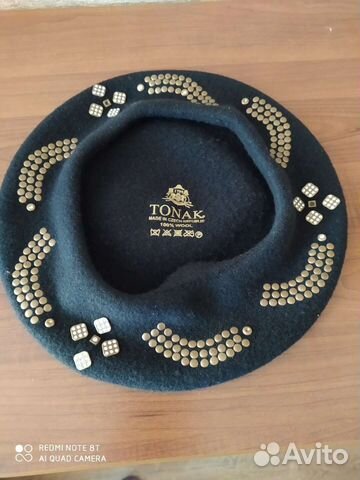 Берет черный. Шерсть