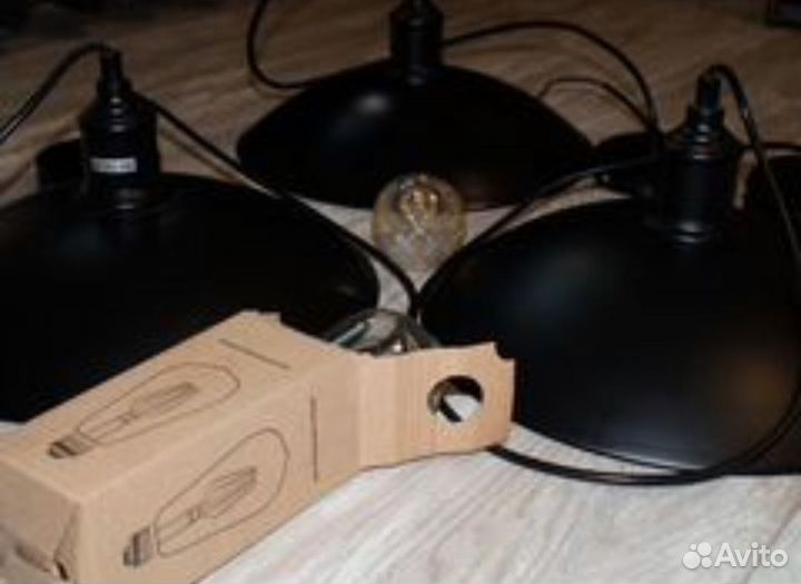 Светильники подвесные, комплект 3шт