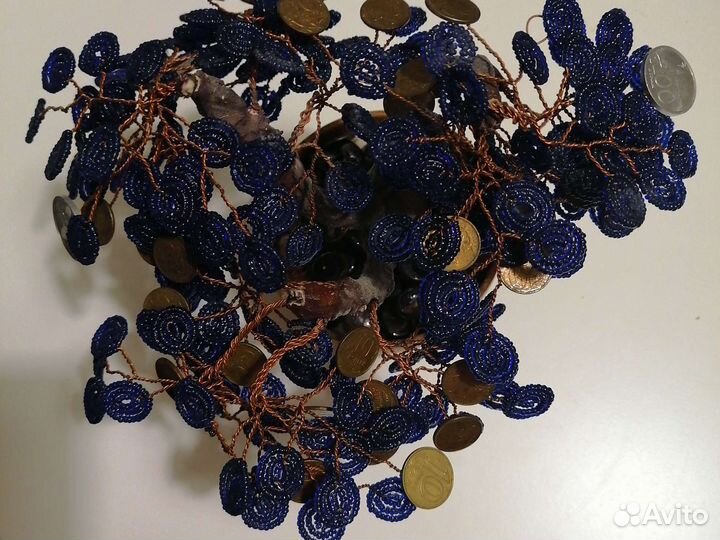 Денежное дерево из бисера