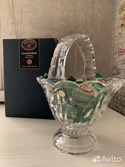 Конфетница вазочка Crystal Bohemia 21,5 см Богемия