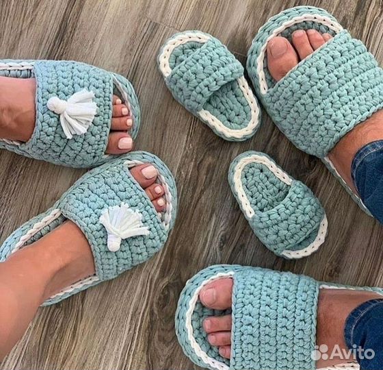 Тапочки и корзинки ручной работы