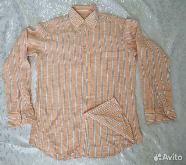 Рубашка мужская лён р48-50