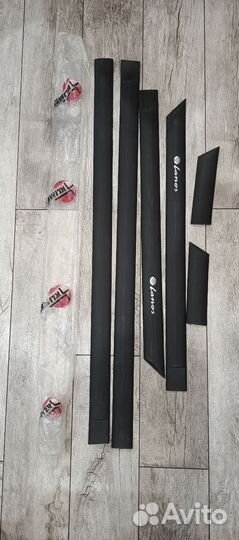 Молдинги на двери Lanos Ланос резиновые 6 шт