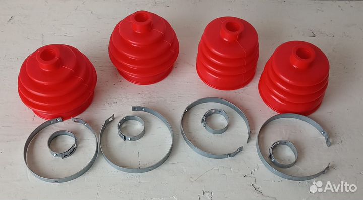 Пыльники ваз, силикон 4шт.+хомуты