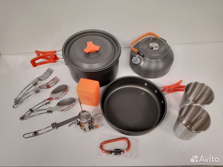 Походный набор посуды с газовой горелкой