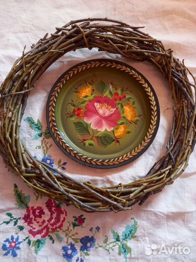 Венок из ивы основа декор творчество флористика