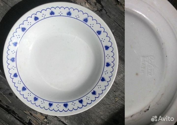 Старинные тарелки, сахарницы, молочник СССР