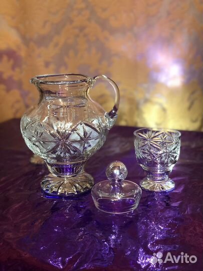 Графин и бокалы набор хрусталя