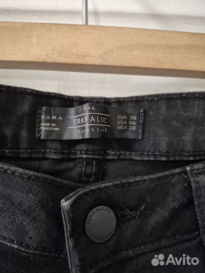 Джинсы zara клеш Euro 38 (S) серый