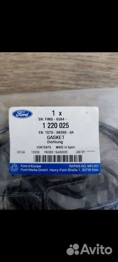 Прокладка клапанной крышки ford 1220025