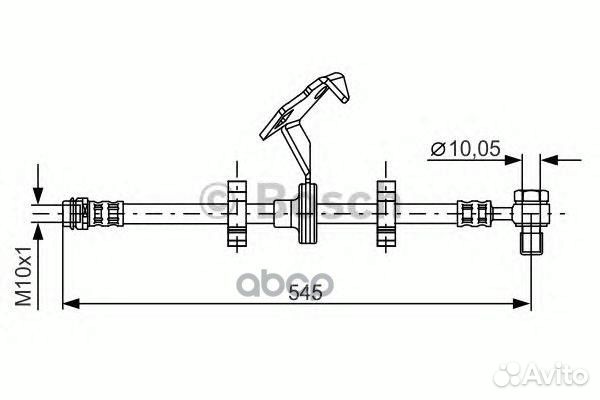1 987 481 078 шланг тормозной передний MB W163