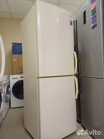 Холодильник LG. No Frost. Бежевый. Доставка