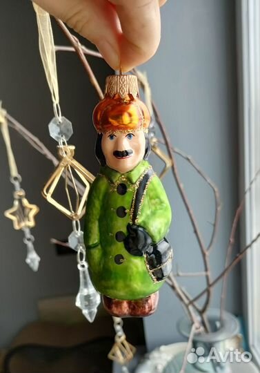 Ёлочная игрушка Почтальон Печкин стекло