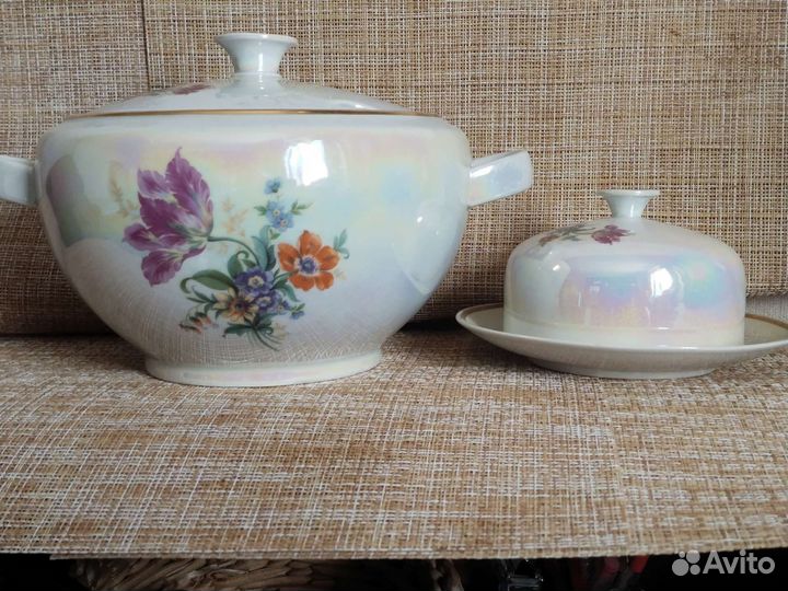 Столовый сервиз гдр,перламутр