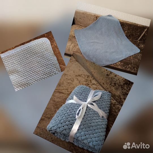 Тёплый плед для малыша 120см120см