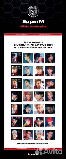 Mini poster KAI (signed) подписанный