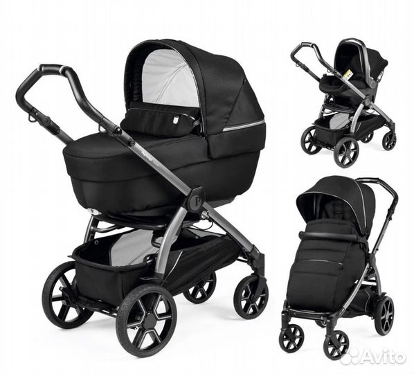Коляска 3 в 1 Peg Perego Book Combo Black Shine