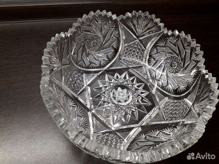 Хрустальный салатник, ваза bohemia