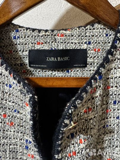 Твидовый жакет zara р 42