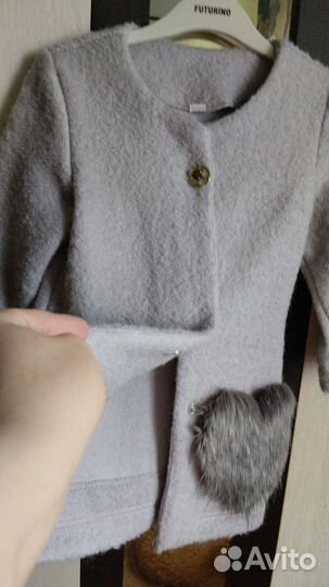 Пальто для девочки 104 110