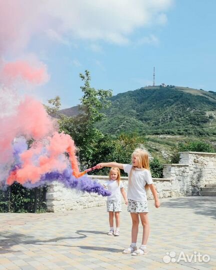 Цветной дым, цветные дымовые шашки для фото