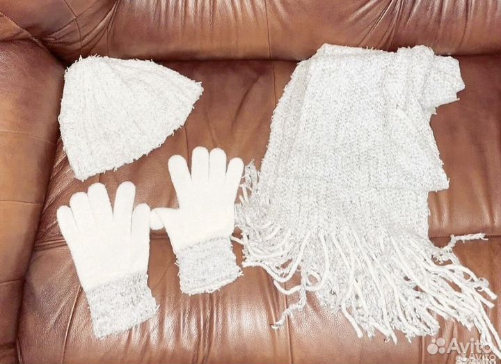 Шапка перчатки шарф