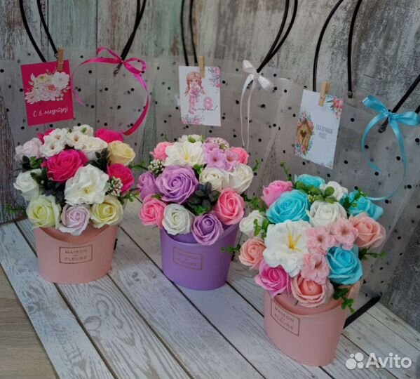 Букеты из мыльных роз на праздник