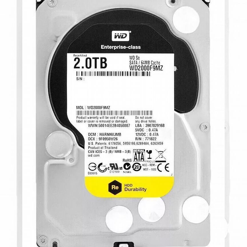 [WD2000F9MZ] Жесткий Диск Western Digital 2tb Sata2 Wd2000f9mz