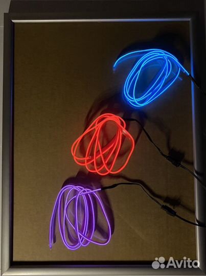 Гибкий/холодный неон для автомобиля 5м