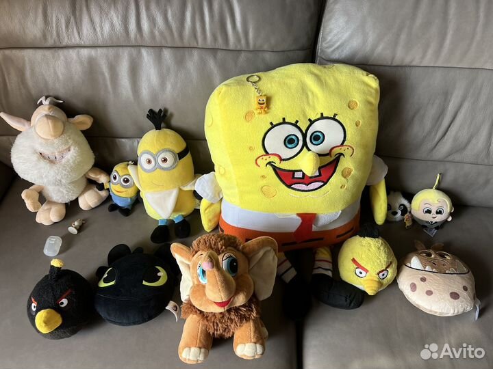 Мягкие игрушки пакетом разные