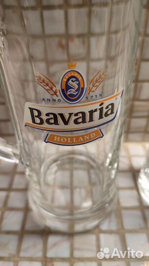 Пивные бокалы Bavaria, Heineken, Zatecky Gus