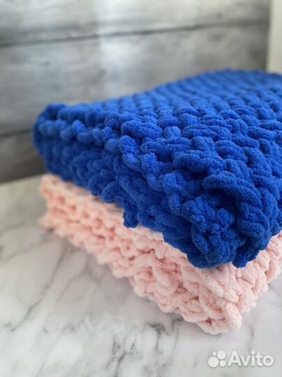 Плед из ализе пуффи