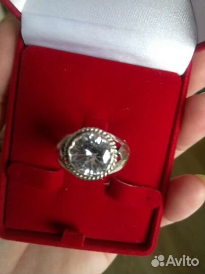 Кольцо серебро