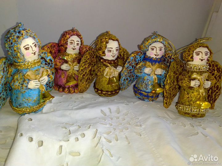 Подарок Ангел рождественский с колокольчиком