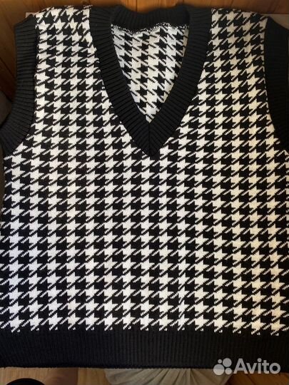 Жилетка вязаная теплая оверсайз